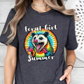 Feral Girl Summer T Shirt, Trendy Summer Graphic T-Shirt, Women's Graphic T-Shirt, Feral Girl Summer Opossum Shirt, Funny...