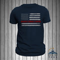 Firefighter Bravery Courage Honor Thin Red Line Flag Men's T-Shirt Hoodie, Sweatshirt | ZylaModa.com