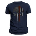 Firefighter Thin Red Line Flag Skull T-Shirt Hoodie, Sweatshirt | ZylaModa.com