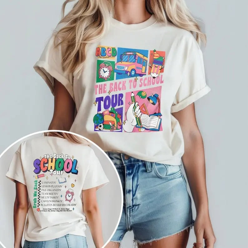 First Day Of School The Back To School Tour Shirt, Abcd Teacher Tour Shirt, First Day Of School Tee, Teacher Gift,...