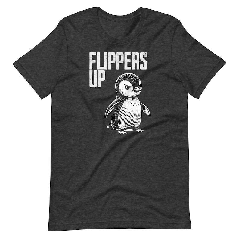 Flippers Up Penguin Resistance T-Shirt Hoodie, Sweatshirt | ZylaModa.com