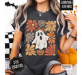 Floral Abstract Ghost Comfort Colors, Trendy Women's Halloween Tshirt Hoodie, Sweatshirt | ZylaModa.com