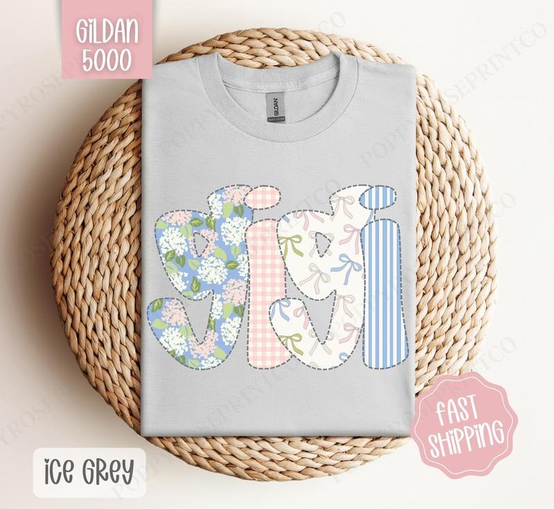 Floral Gigi Gildan Shirt, Cute Spring Grandma Tshirt, Coquette Gigi Tee Hoodie, Sweatshirt | ZylaModa.com