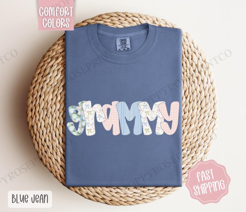 Floral Grammy Comfort Colors Shirt, Cute Spring Grandma Tshirt, Coquette Grammy Tee Hoodie, Sweatshirt | ZylaModa.com