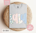 Floral Lala Gildan Shirt, Cute Grandma Tshirt, Coquette Tee Hoodie, Sweatshirt | ZylaModa.com