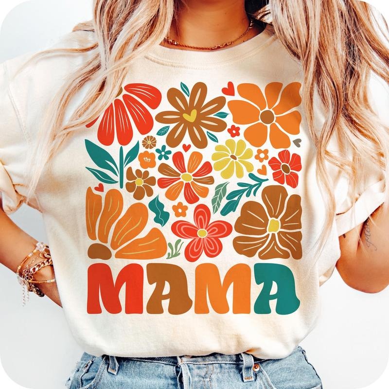 Floral Mama Coquette T- Shirt, Boho Mama T- Shirt, Mothers Day T- Shirt, Floral Spring T- Shirt, Gift For Mom Comfort...