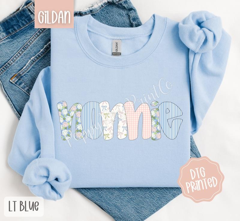Floral Nonnie Sweatshirt, Cute Grandma Sweater, Coquette Crewneck T-Shirts, Hoodie | ZylaModa.com