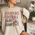 Football Baby Bumps Pregnancy Announcement Sweatshirt, Fall Maternity Sweater, Funny Football Mama To Be Sweater,...