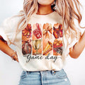 Football T-shirt, Game Day Coquette, Bow, Football Mom, Touchdown, Brushstroke Hoodie, Sweatshirt | ZylaModa.com