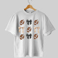 Football coquette bow Unisex T-shirt, social club tee, gift for football trendy. Classic Collar Hoodie, Sweatshirt