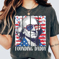 Founding Daddy Sweatshirt Funny 4th of July Shirt USA Patriotic George Washington Crewneck Retro American Flag 100%...