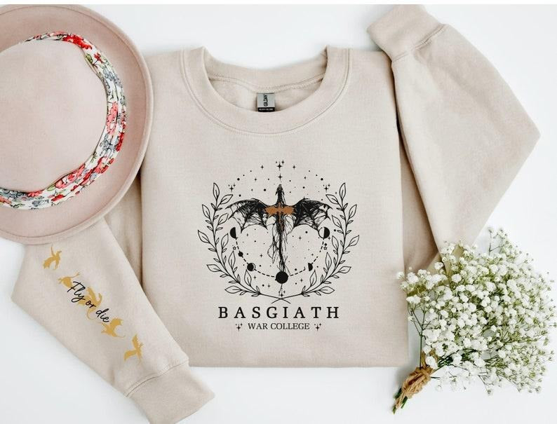 Fourth Wing Sweatshirt, Basgiath War College, Dragon Rider, Violet Sorrengail   Hoodie and Sweater; T-shirt | ZylaModa.com