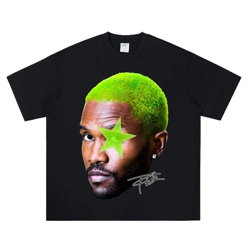 Frank Green Star Big Face Graphic Rap Tee Hoodie, Sweatshirt | ZylaModa.com