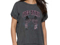 Free Spirit Vintage-Inspired Drop Shoulder Women's T-Shirt - Distressed Graphic Tee with Wings
