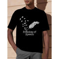 Freedom Of Speech Cool Unisex Shirt Bird Of Flocks White Feather Pen T-Shirt Short-Sleeve Liberal Democracies Open Speech...
