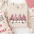Friend Pink Christmas Tree Sweatshirt Tshirt, Christmas Shirt, Cute Pink Christmas Shirt, Holiday Shirt, Christmas Gift...