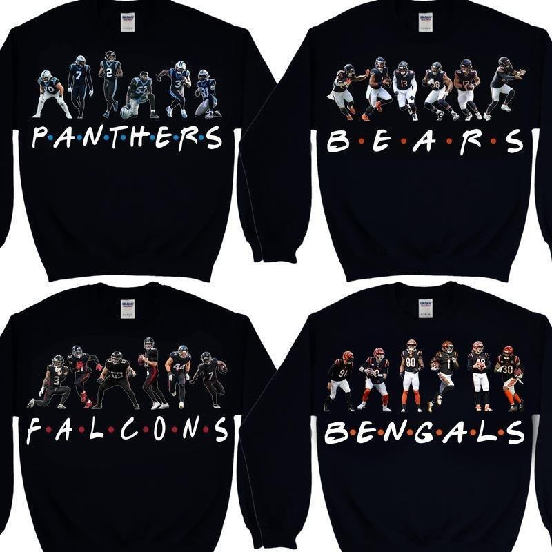 Friends TV Show Style Football Sweatshirt, Vintage 90s Sport Graphic Crewneck Pullover, Unisex All Teams Game Day Shirt,...