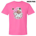Full Sequin Blushing Santa Patch Comfort Colors T-Shirt Hoodie, Sweatshirt | ZylaModa.com