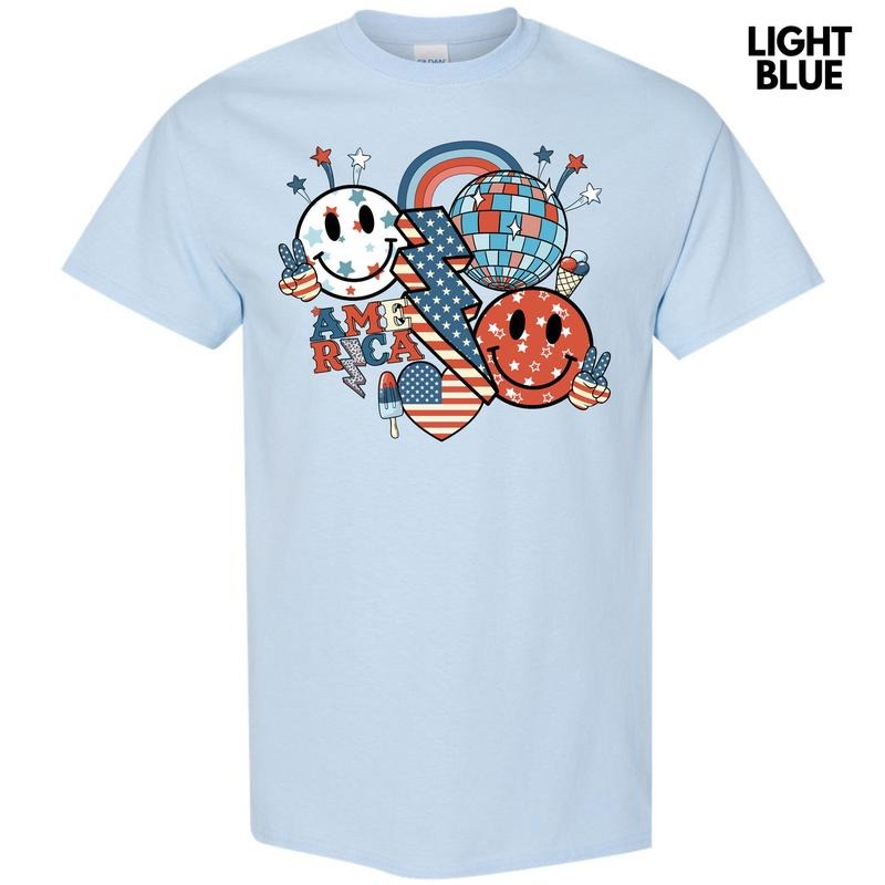 Fun America Collage Gildan Short Sleeve T-Shirt 'NLB' Hoodie, Sweatshirt | ZylaModa.com