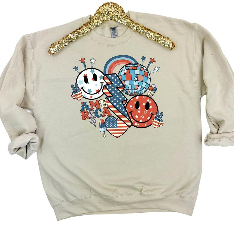 Fun America Collage Sweatshirt 'NLB' T-Shirts, Hoodie | ZylaModa.com