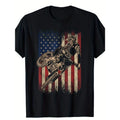 Fun American Flag Motocross Dirt Bike Enthusiast T-Shirt - USA Flag Design Made in USA Hoodie, Sweatshirt | ZylaModa.com