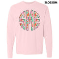 Fun Gingerbread Christmas Monogram Long Sleeve Comfort Colors T-Shirt 'NLB' Hoodie, Sweatshirt | ZylaModa.com