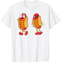 Funny 4th of July Shirts For Men, Hot Dog Griddy Dance Hotdog 4th of July T-Shirt Menswear Top Casual Cotton Fashion...