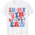 Funny 4th of July Shirts For Men, In My 4th Of July Era Funny Patriotic USA Flag American T-Shirt Menswear Top Casual...