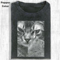 Funny Animal Vintage Graphic Tee, Angry Cat T-Shirt, Animal Shirt, Unisex Meme Cringe Funny Shirt, Menswear Womenswear...