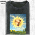 Funny Animal Vintage Graphic Tee, Sunshine Cat T-Shirt, Stupid Cat Animal Shirt, Unisex Meme Cringe Funny Shirt, Menswear...