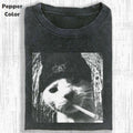 Funny Animal Vintage Graphic Tee, Wacky Cat Smoking T-Shirt, Animal Shirt, Unisex Meme Cringe Funny Shirt, Menswear...