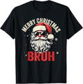 Funny Bruh Shirt, Merry Christmas Bruh Funny Santa Claus Groovy T-Shirt - Menswear Top Hoodie, Sweatshirt | ZylaModa.com