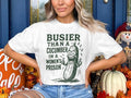 Funny Busier Than A Cucumber In A Women's Prison Tshirt, Retro Vintage Cucumber Artwork, Funny Tee Cotton Top Hoodie,...