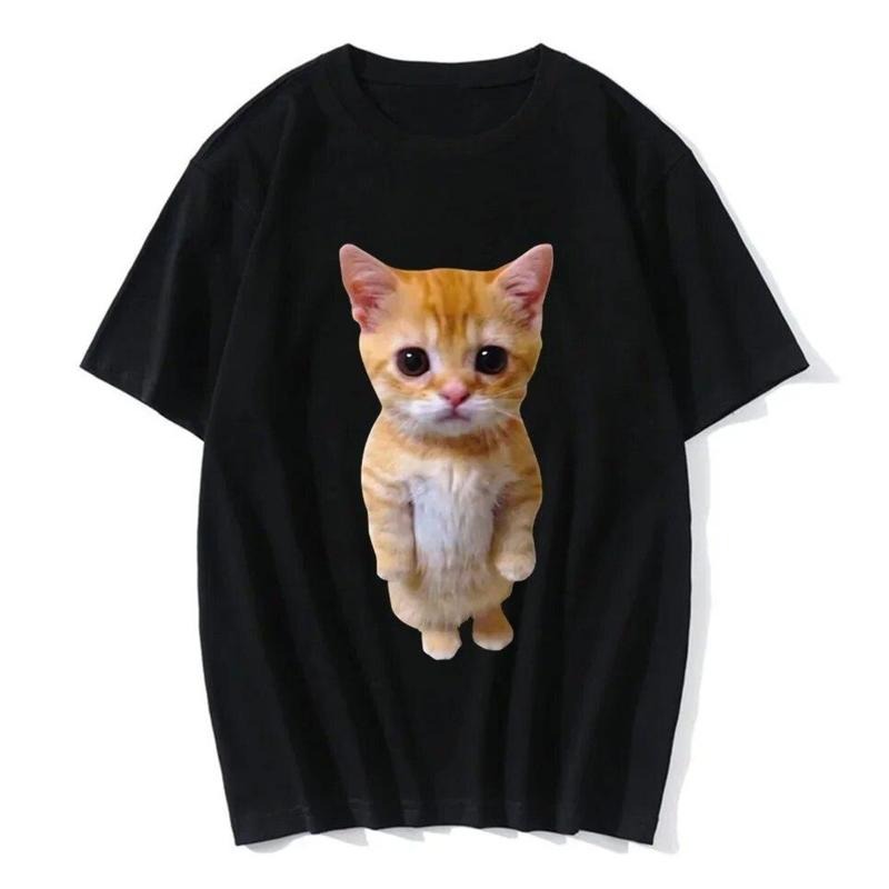 Funny Cat Women Casual T-Shirt Women Men Summer Harajuku T Shirts Girl Boy Casual Fashion Clothes, Cute Tee, Trending...