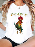 Funny Chicken Shirt, F-Caw-F T Shirt, Trendy Black Chicken Shirt Hoodie, Sweatshirt | ZylaModa.com