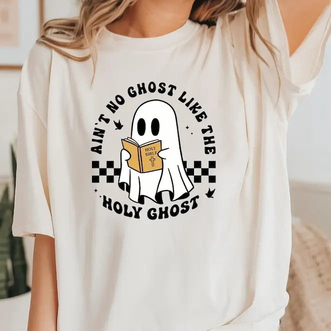 Funny Christian Halloween Sweatshirt, Religious Halloween Shirt, Cute Ghost Hoodie, Funny Christian Gifts, Catholic Tee...