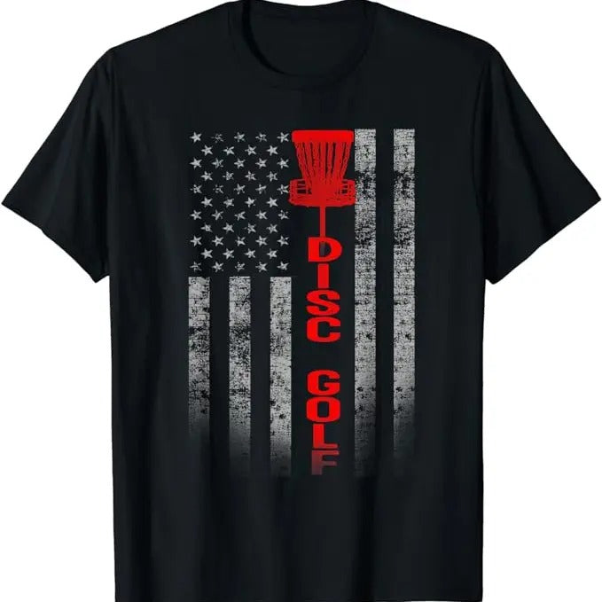 Funny Disc Golf T-Shirt, Gift for Disc Golfers, Disc Golf Basket Flag Design T-Shirt Menswear Top Underwear Hoodie,...