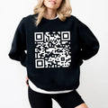 Funny FU QR Code Men's Sweatshirt, QR Code Sweatshirt, Gifts, Gift For Her, Gift For Him, Classic Fabric Top Clothing...