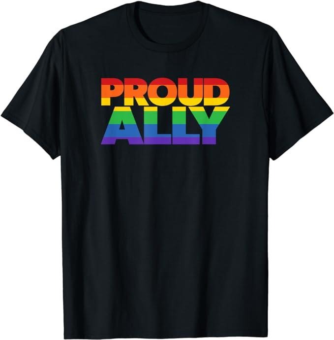 Funny Friend Shirts, Gift For Gay Best Friend, Gay Pride Ally Shirt LGBT Shirt Friends Proud Ally T-Shirt Top Casual...