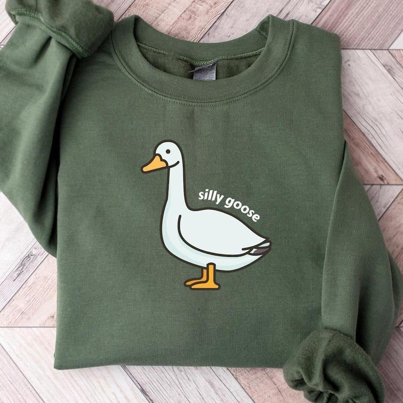 Funny Goose Sweatshirt, Funny Best Friends Sweater, Goose Fist Bump Sweater, Gift for Goose Lover, Goose sweatshirt,...