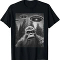 Funny Graphic Tee For Men Women Big.foot Sasquatch Alien UFO T-Shirt Hoodie, Sweatshirt | ZylaModa.com