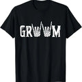 Funny Halloween Shirts For Men, Gothic Skeleton Groom Wedding Just Married Spooky Halloween T-Shirt Menswear