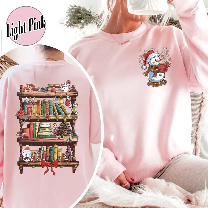Funny Librarian Sweatshirt, Book Lover Librarian Gift, Bookworm Christmas Sweatshirt, Library Shirts for Christmas,...