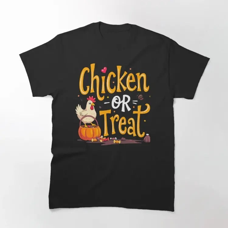 Funny Meme Shirt, Chicken or Treat Classic T-Shirt Casual Fabric Hoodie, Sweatshirt | ZylaModa.com
