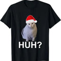 Funny Meme Shirt, Huh! Cat meme, Popular Internet Meme CAT DAY Christmas T-Shirt Casual Fabric Hoodie, Sweatshirt