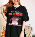 Funny Meme Shirt, I'm fighting my Demons and they are winning Tee, Gift Unisex T-Shirt Hoodie, Sweatshirt | ZylaModa.com
