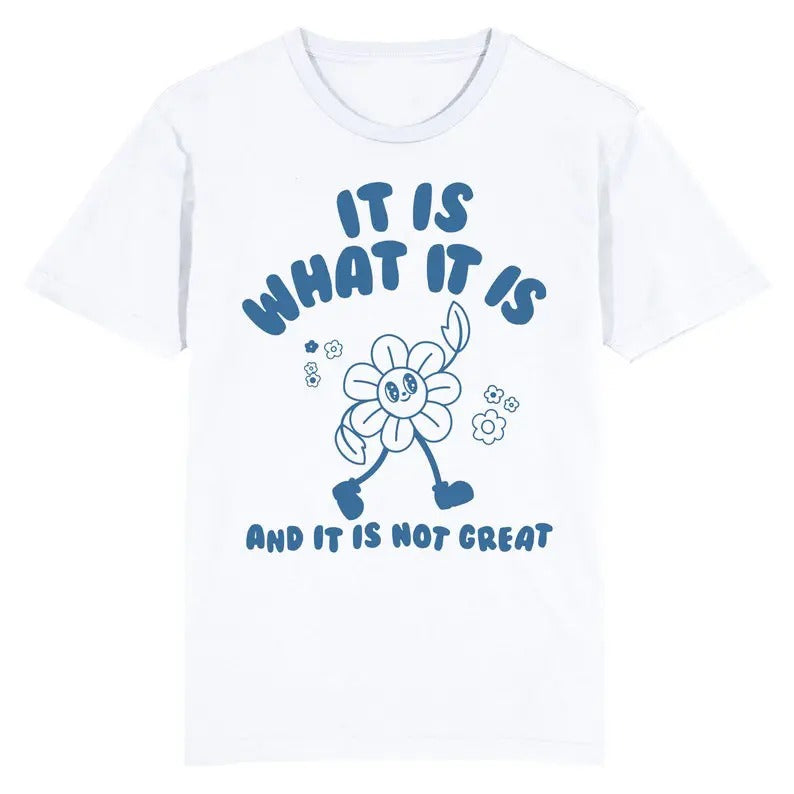Funny Meme Shirt, It Is What It Is And It Is Not Great Heart Tee, Gift Unisex T-Shirt Hoodie, Sweatshirt | ZylaModa.com