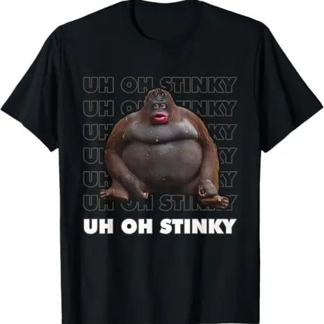 Funny Meme Shirt, Uh Oh Stinky Poop Monkey Tee, Gift Unisex T-Shirt Hoodie, Sweatshirt | ZylaModa.com