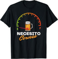 Funny Mexican Shirts, Mexican Beer Necesito Cerveza Cool Funny Sayings Beer Lovers T-Shirt Menswear Top Casual Classic...