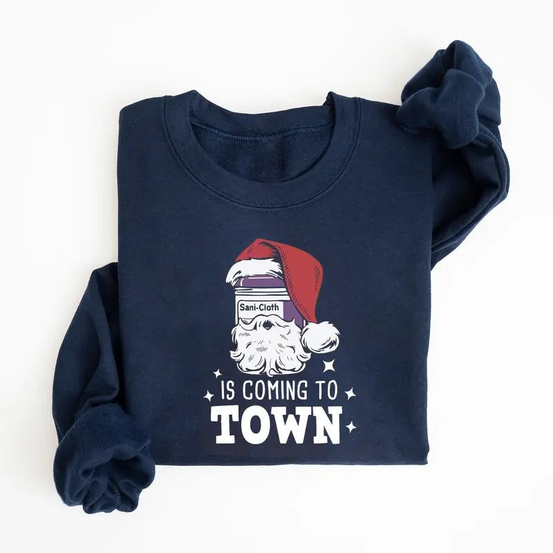 Funny Nurse Christmas Sweatshirt, Nurse Aide Rn Aid Tech Medical Assistant Sweatshirt, lPN Holiday Gift Shirt, Nurse...